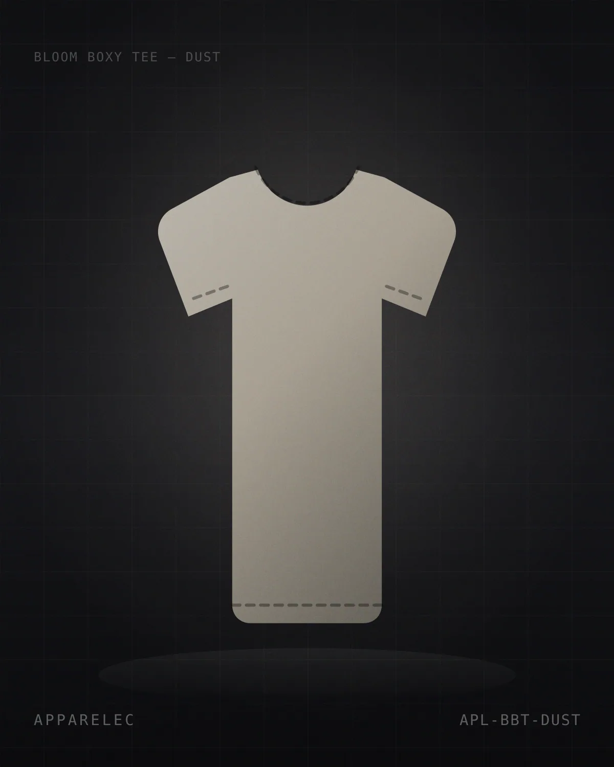 Bloom Boxy Tee in dust, front view