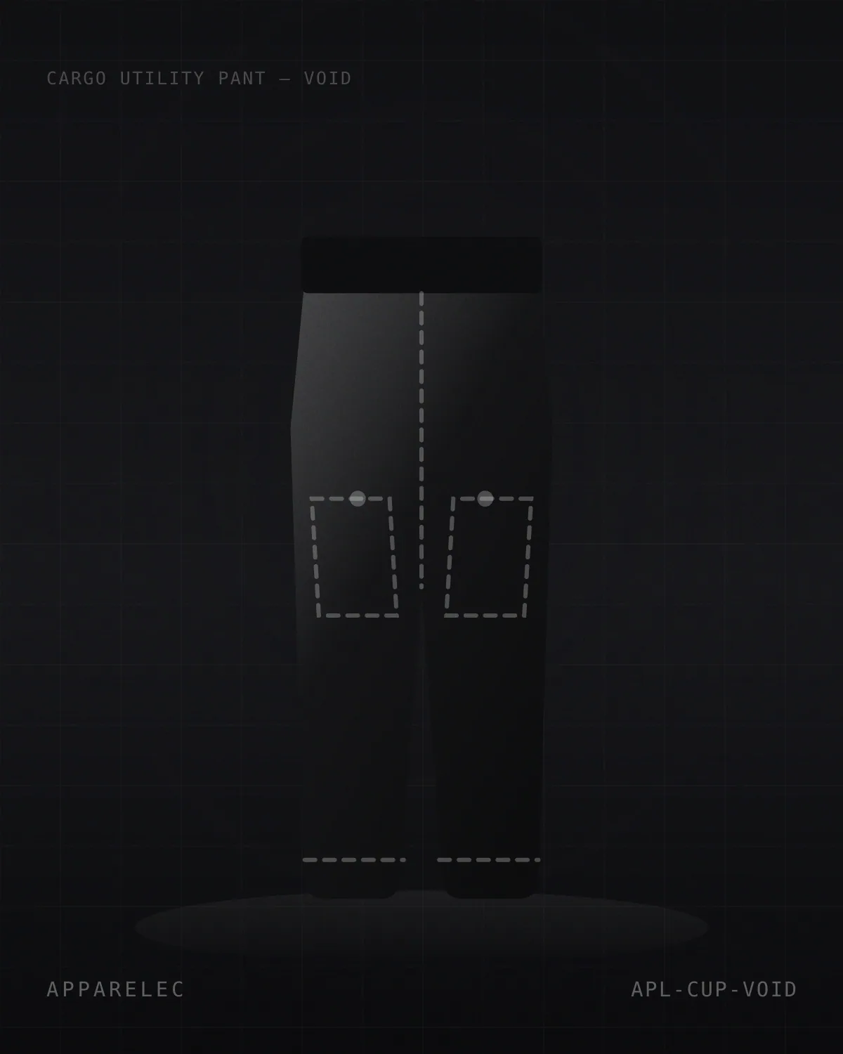 Cargo Utility Pant in void black, front view